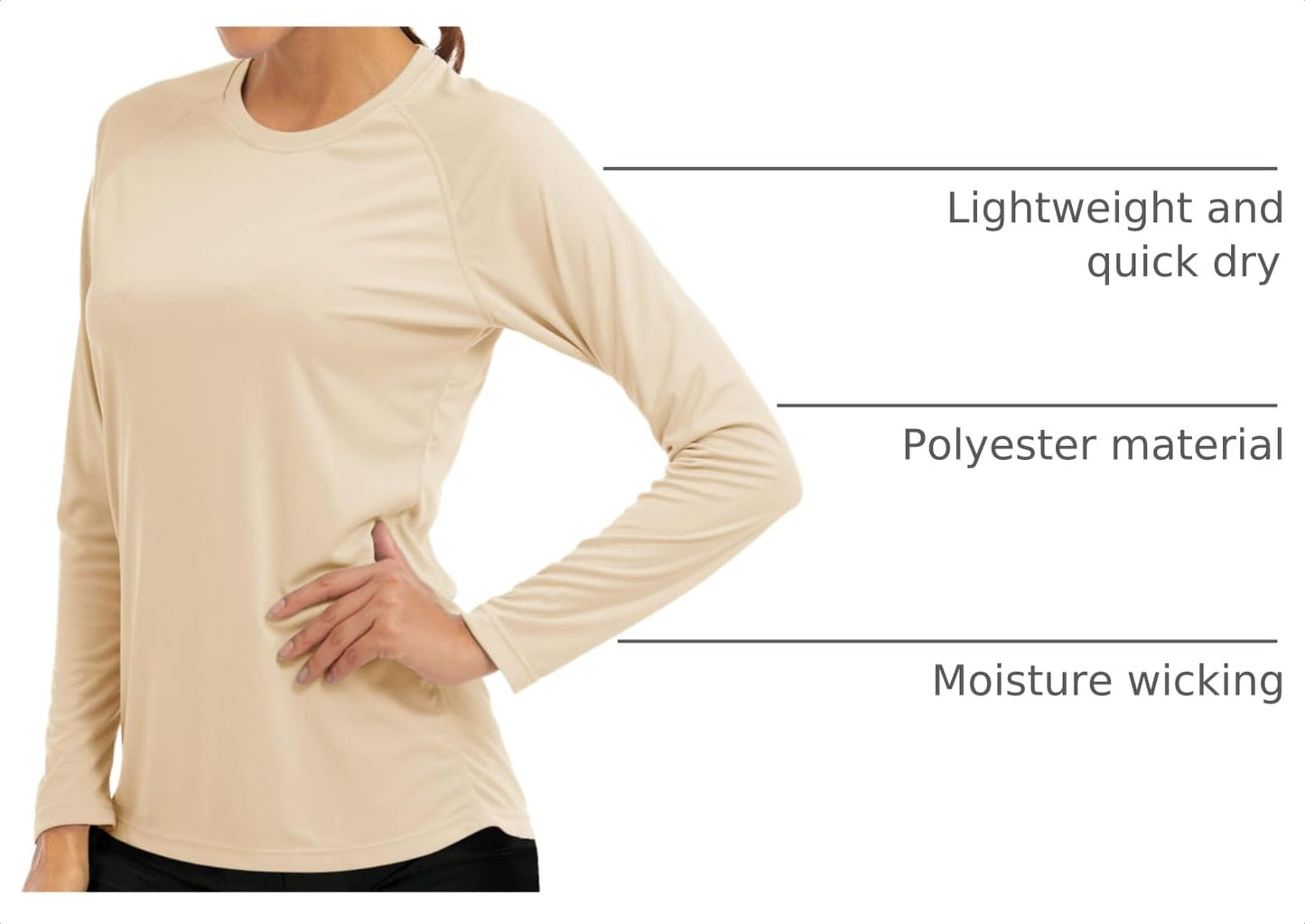 MAGCOMSEN Womens Workout Shirts Long Sleeve Shirts Summer Top Tee Shirts Fishing Shirts for Women Rash Guard Shirts Hiking Shirts for Women Lightweight