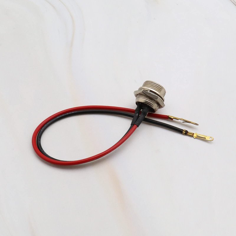 Create idea 2pcs Electric Scooter Charging Port Connector 3-Pin 2 Wire Inline Charger Connector Round Charging Port Replacement (3 Prong) Smart Charging Port