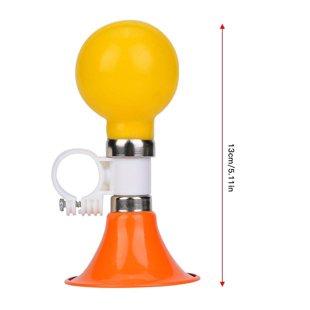 Rubber Children Horn, Metal Rubber Children Horn Warning for Boys Girls Accessory (Orange)