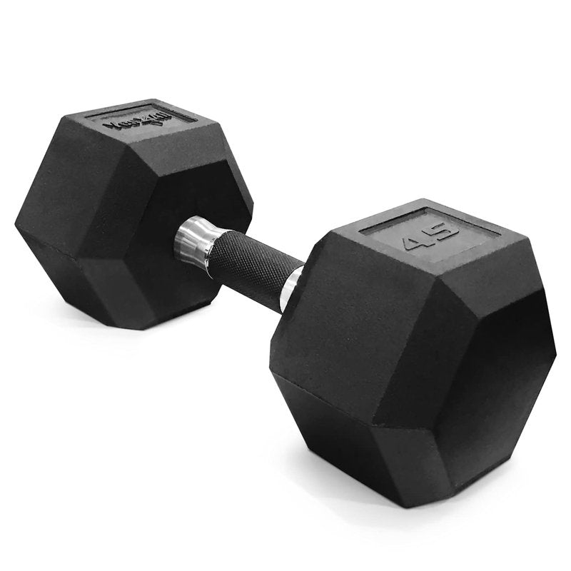 Dumbbell Hex- Rubber Grip - 45lbs