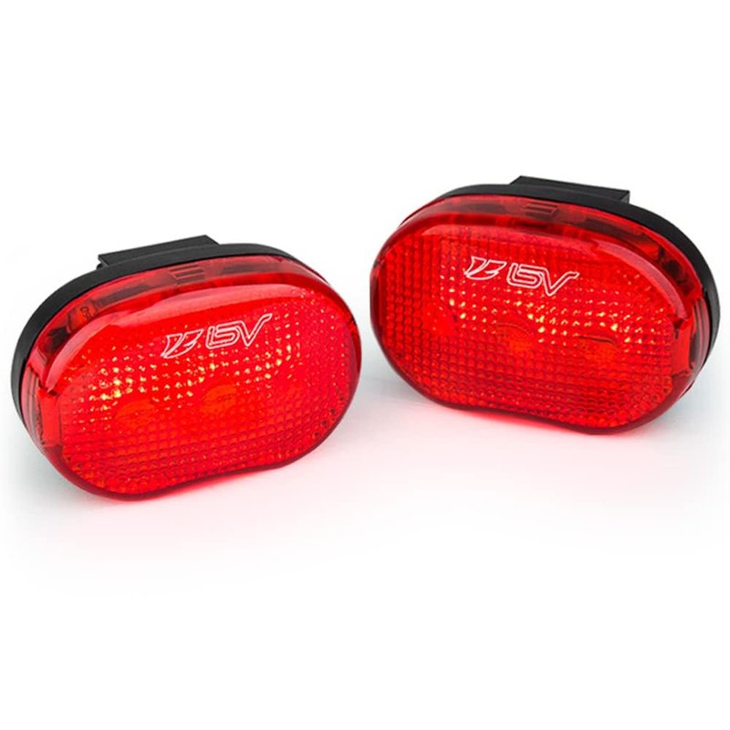 BV Bicycle Lights for Night Riding LED Bike Tail Light, Rear Bike Light Weather Resistant, Visible Up to 1500ft Bicycle Taillight LED Bike Light, Two-Way Mount, Battery-Powered, Pair