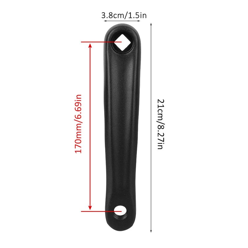 Glomora 1 Pair Crank Arm, Crank Arm Left Available in Diamond Hole and Square Hole for Electric Bicycle,Folding Bicycle, Hybrid,Mountain Bicycle,Road(170mm)