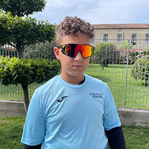 DUCO Kids Sunglasses Youth Baseball Sun Glasses Lightweight TR90 Frame UV400 Sports Cycling Shades for Boys Girls DK268