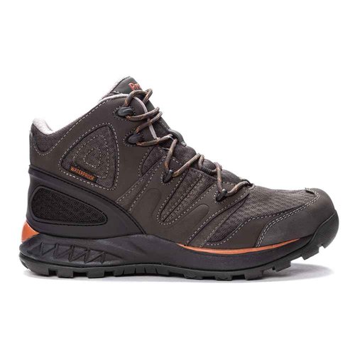Propét Men's Veymont Waterproof Hiking Boots, Gunsmoke/Orange, 11 Medium US