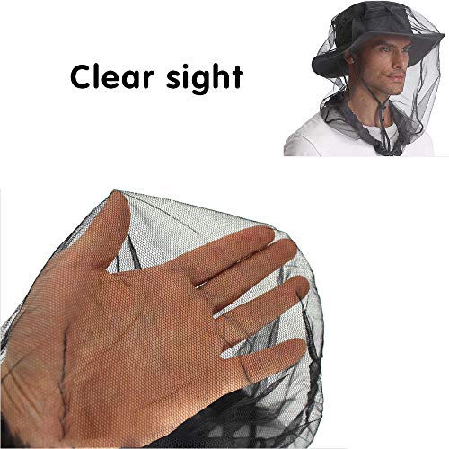 Cuayaes 3Pcs Premium Head Net Face Mesh, Mosquito Hat Mask Head Cover for Camping Hiking Fishing Climbing, Protecting from Bee Mosquito Gnats