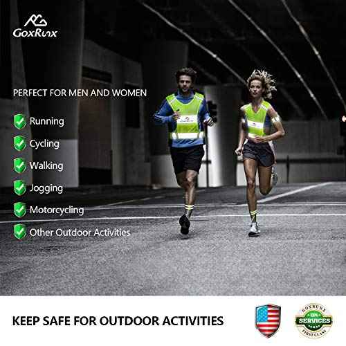 Reflective Vest Running Gear,Lightweight Reflective Safety Vests with Arm Bands