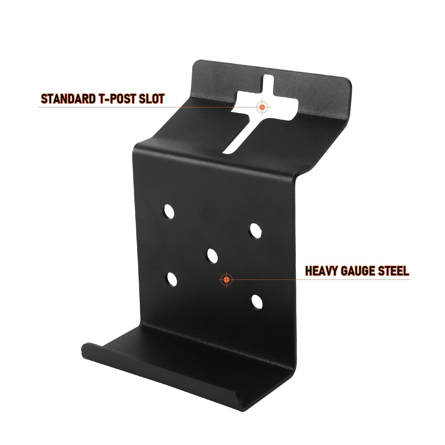 4 Pack T-Post Target Hanger, T Post Bracket Target Mount，AR500 Steel Target Bracket