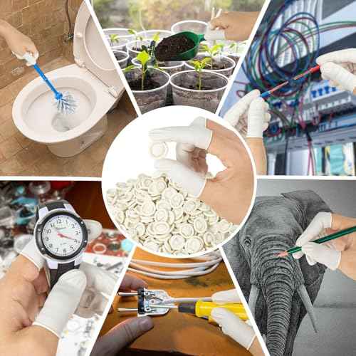 3000Pcs Latex Finger Cots Disposable Finger Glove Protection for Fingertip, Anti-Static Medium Finger Cover Protectors