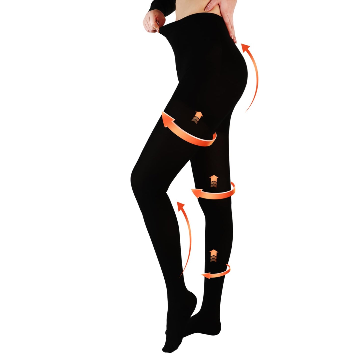Medical Compression Tights for Women, 20-30 mmHg Closed Toe Compression Pantyhose Support Graduated Compression Stockings Leggings Tights for Varicose Veins Edema