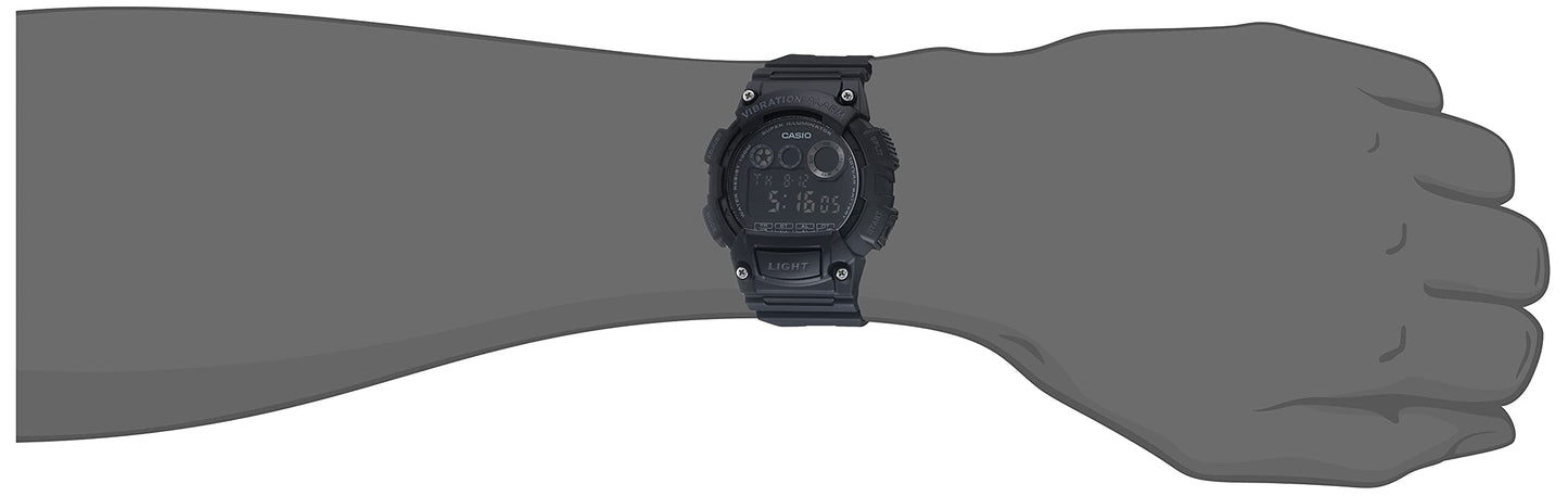 Casio Vibration Alarm Super Illuminator Stop Watch W735H-1BV