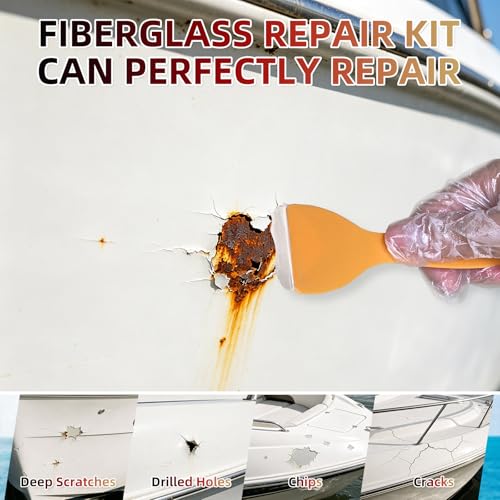 REPDOCT Fiberglass Boat Repair Kit - White Marine Gel Coat for Watercraft