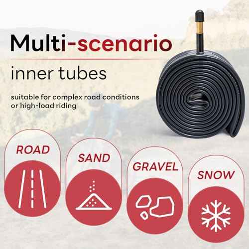 26x1.75/1.95/2.0/2.10/2.125 Inch AV48mm Bike Tubes 26" Replacement Bicycle Inner Tubes (2 PCS) Reliable 26 x 1.75-2.125 Inner Tubes Schrader Valve for City/Road/Mountain/Cruiser Cycling Scenarios