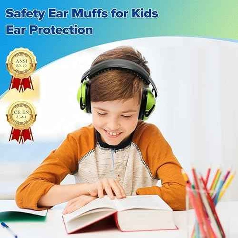 2 Pack Noise Canceling Headphones for Kids, Kids Ear Protection Earmuffs for Autism, Toddler, Children, Noise Cancelling Sound Proof Earmuffs/Headphones for Concerts, Air Shows, Fireworks