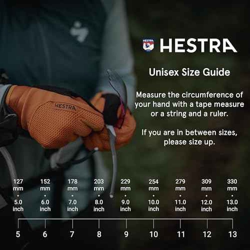 Hestra Ergo Grip Enduro Breathable Protective Full Finger Bike Glove for Men/Women | 5-Finger Durable Lightweight Glove for Mountain Biking