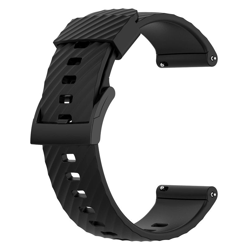 MOTONG for Suunto 7 Replacement Band - Silicone Replacement Wrist Band Strap For Suunto 7/9/9 Baro / D5(Silicone Black)