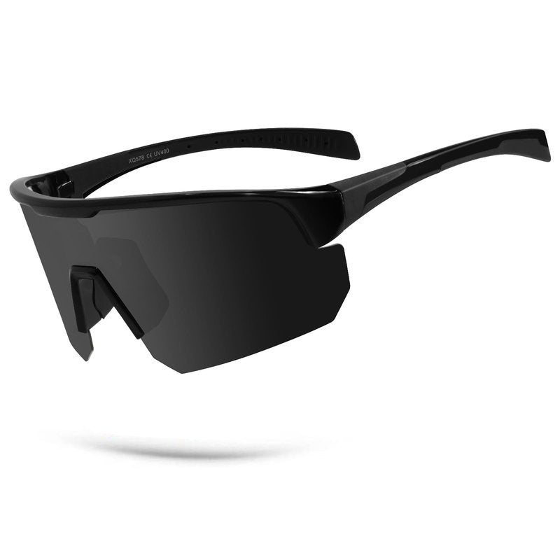 BangLong Lightweight Polarized Sports Sunglasses for Men Women, UV400 Protection Wrap-Around Sunglasses for Running Cycling Baseball Fishing