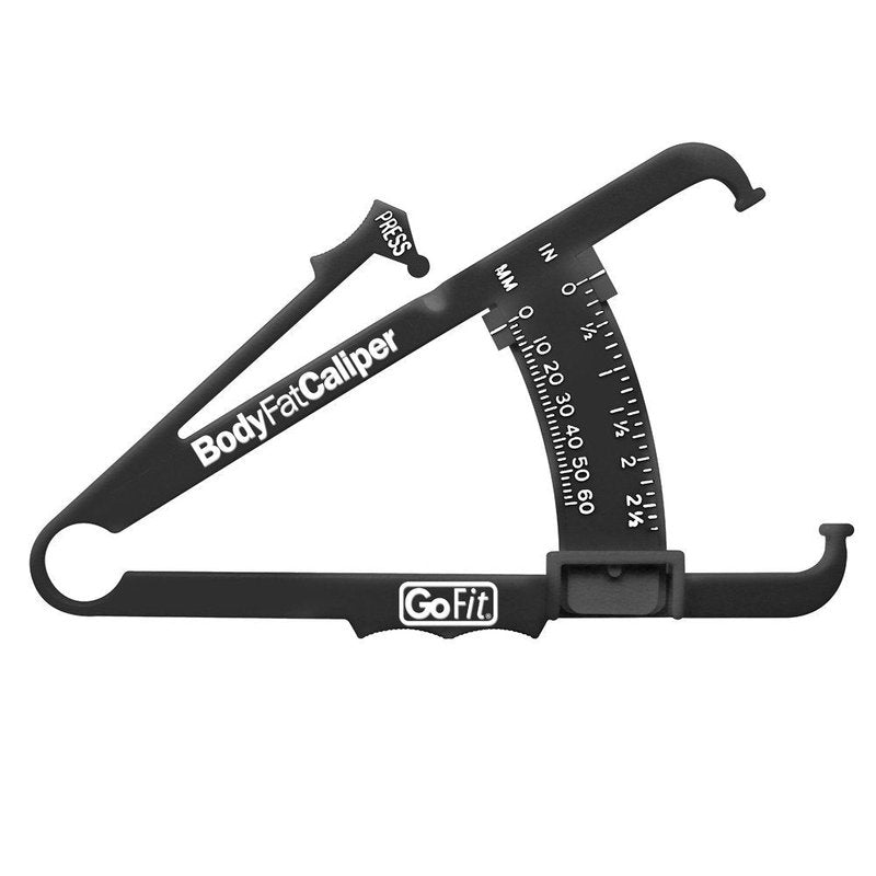GoFit Accurate Body Fat Caliper - Charts and Instruction Manual,Black,GF-Cal