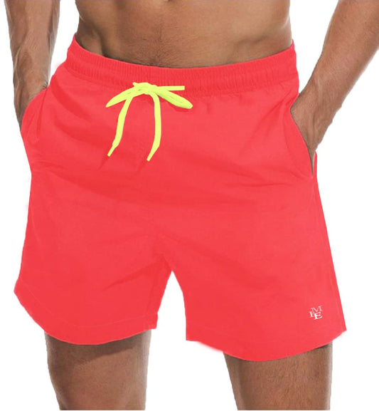 vxsvxm Beach Shorts Men's Quick Dry Swim Trunks Bathing Suit Neon Pink