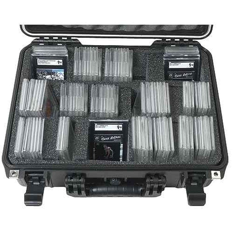 Case Club 207 Graded Card Slab Carrying Case- Slotted Storage Fits PSA/BGS/FGS/ & More Graded Slabs- Sports/Trading Collector Box for MTG/Baseball- Travel Holder for Slabs/Sleeves/Loose Cards