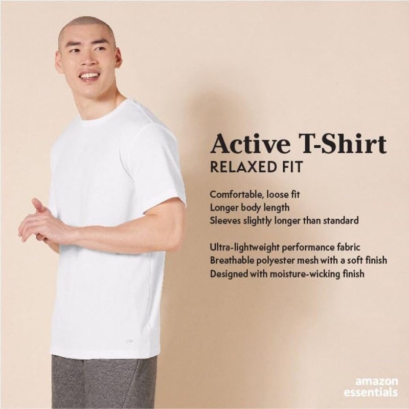 Men's Moisture-Wicking Active Performance Gym T-Shirts - Breathable Tech Fabric | Pack of 2
