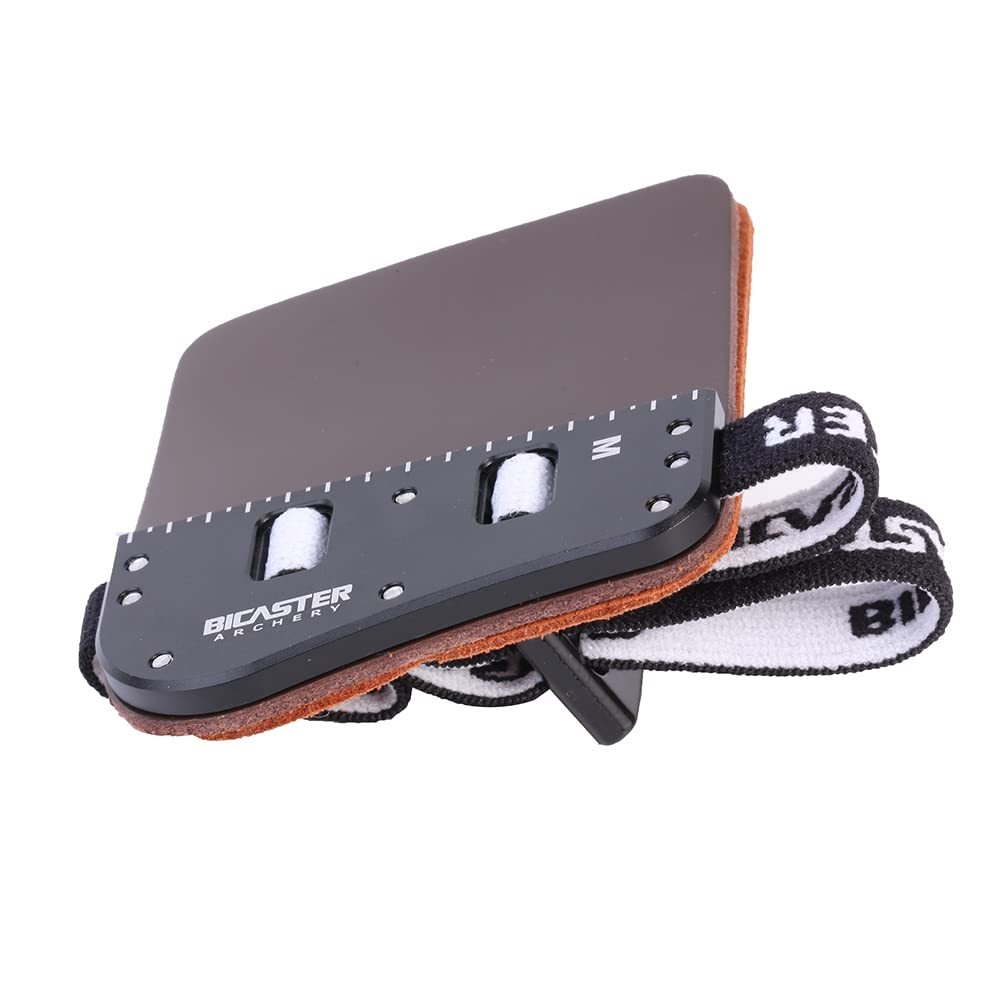 BICASTER SP3 Barebow Finger Tabs Cowhide Face+Aluminum Plate (Large, Right Handed)