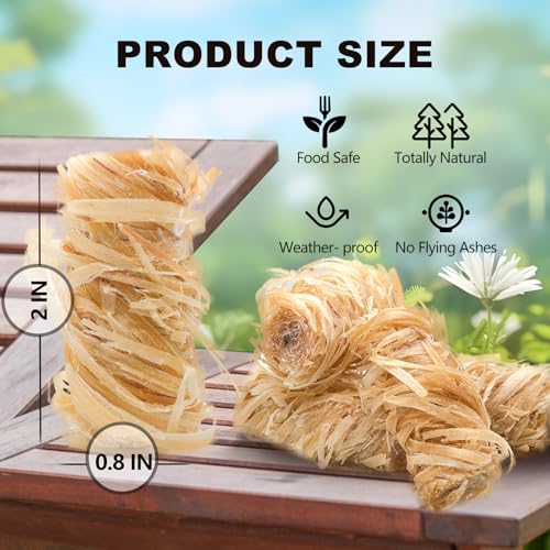 72 Pcs Fire Starter - Natural Fire Starters for Fireplace, Pellet Stove, Campfires, BBQ, Pizza Oven, Camping, Fire Pit &Chimney, Smoker, Fire Starters for Grill, Charcoal Starter