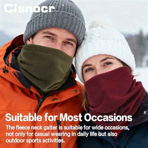 4 Pieces Winter Neck Warmers Fleece Gaiter Windproof Face Face Mask Scarf Covering for Men Women