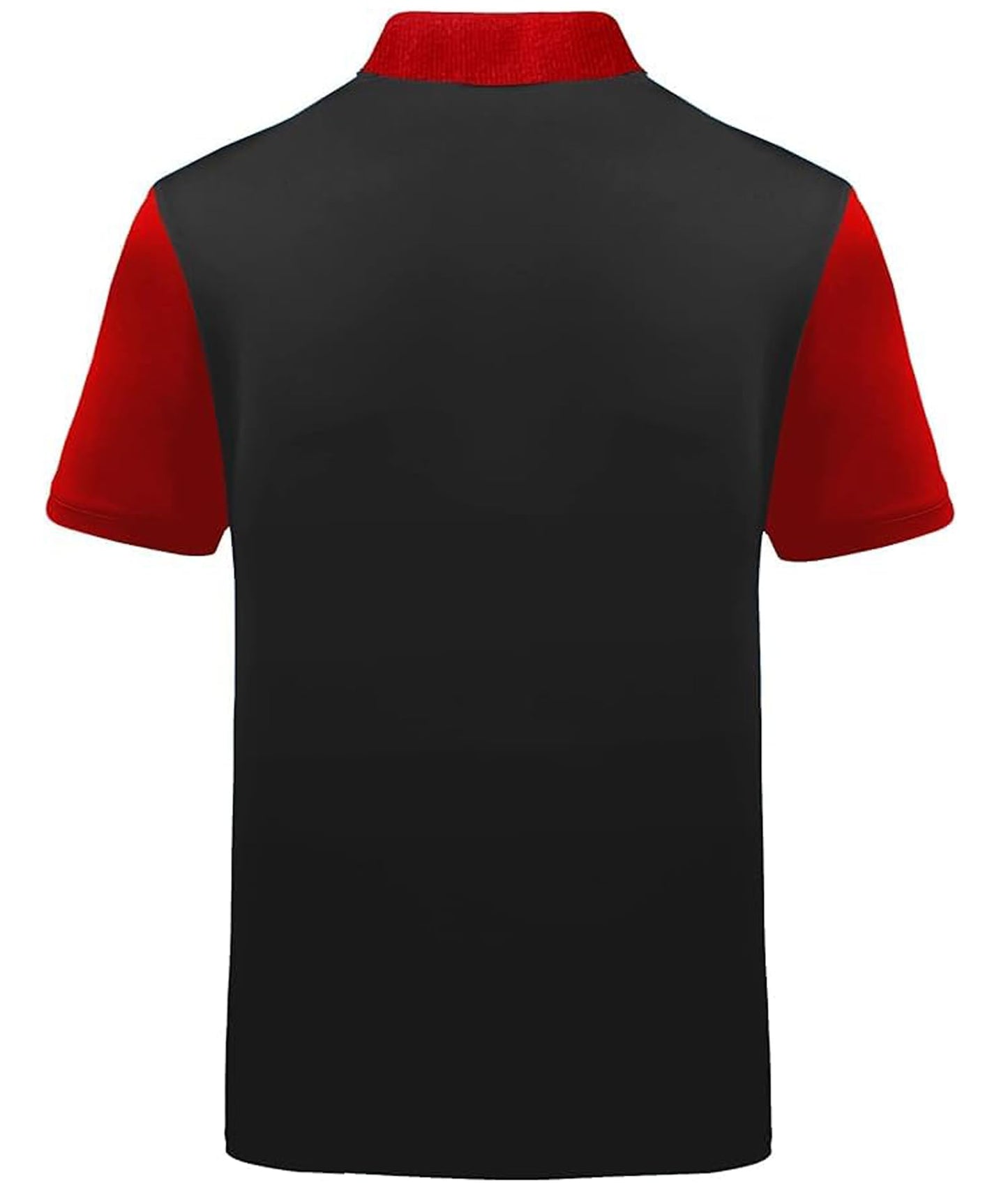 ZITY Mens Golf Shirt Short Sleeve Sport Moisture Wicking Performance Print Golf Polo Shirts for Men Collared Casual T-Shirt Red White Black XX-Large