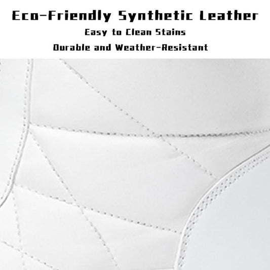 HESBITEUL Boots for Women Outdoor Winter Booties: Snow Boots Durable for Winter Travel - Anti-Slip Warm Mid-Calf Shoes for Dog Walking White