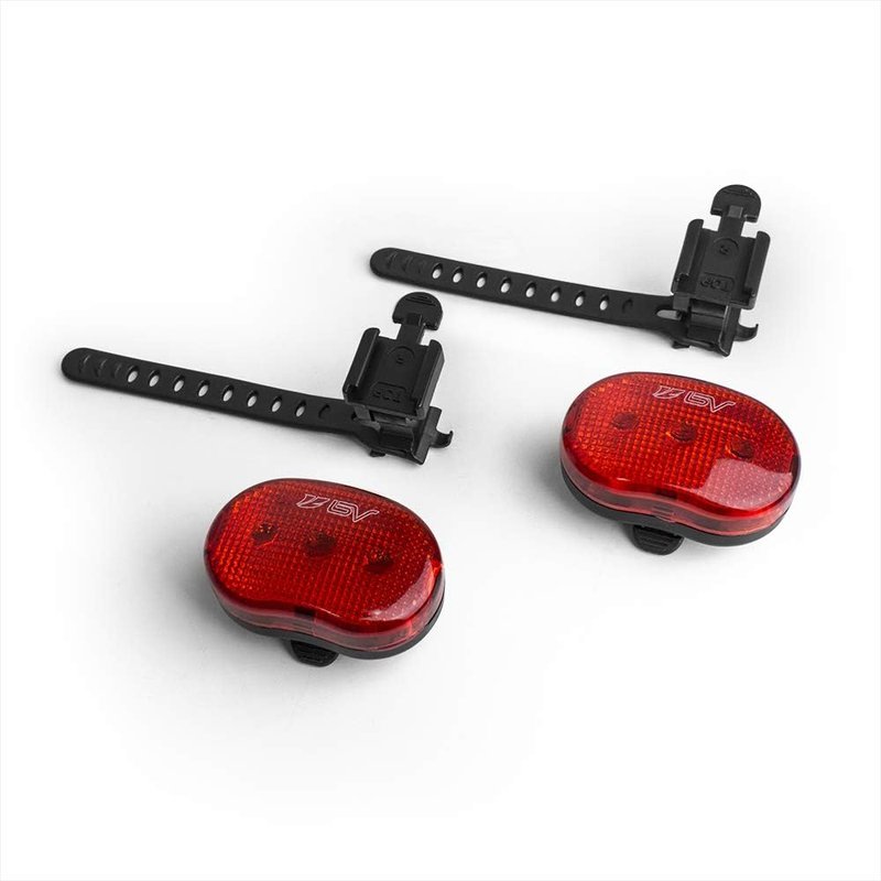 BV Bicycle Lights for Night Riding LED Bike Tail Light, Rear Bike Light Weather Resistant, Visible Up to 1500ft Bicycle Taillight LED Bike Light, Two-Way Mount, Battery-Powered, Pair