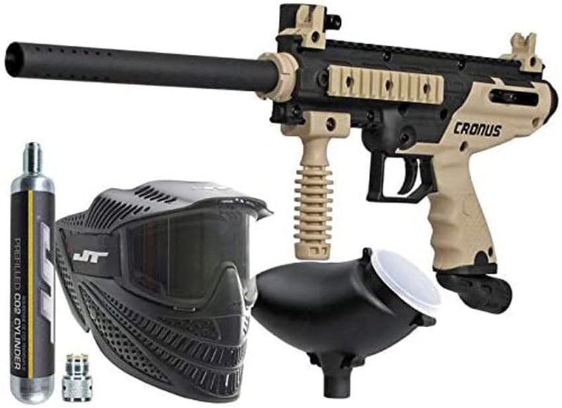 Tippmann Cronus PowerPack - Paintball Marker Set with 90g Tank, JT Raptor Goggles & 200rd Loader
