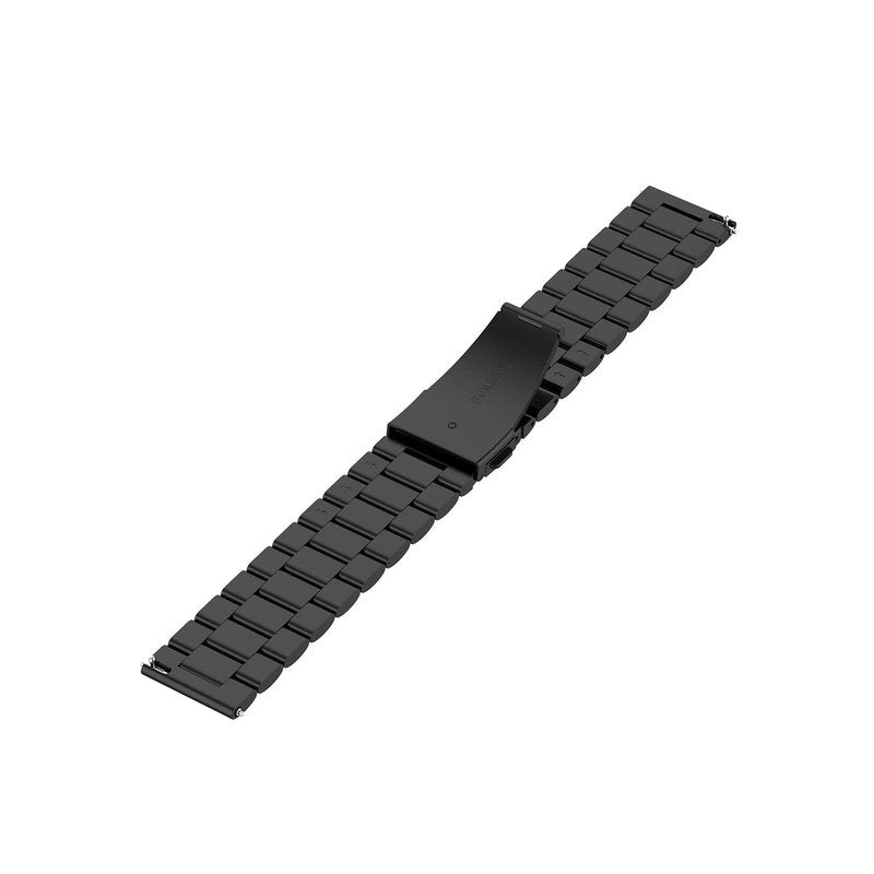 22MM Metal Watch Band Compatible with Amazfit GTR 4/GTR 3/GTR 3 Pro/Bip 3/GTR 2 Bands for Women Men Mesh Stainless Steel Replacement Band Bracelet Straps Wristband Smartwatch Accessory (Black)