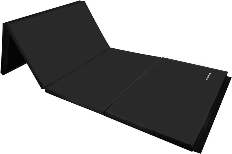 BalanceFrom 6x4 Feet Folding Gymnastics Mat - 2-Inch Thick Vinyl Pad for Tumbling, Yoga & Home Workouts