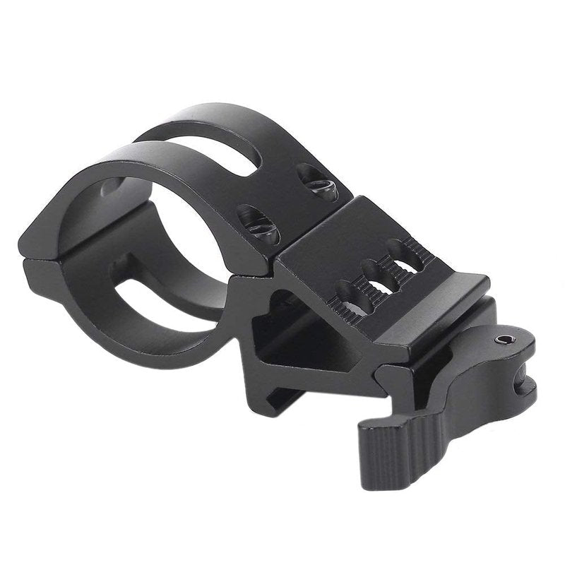 ALONEFIRE Weapon Light Mount Offset Picatinny Flashlight Mount Rail Mount Scope Mount LED Torch Black for Sports Outdoors Fitness Hunting Fishing Shooting Airsoft Guns Accessories Sights Optics Scope