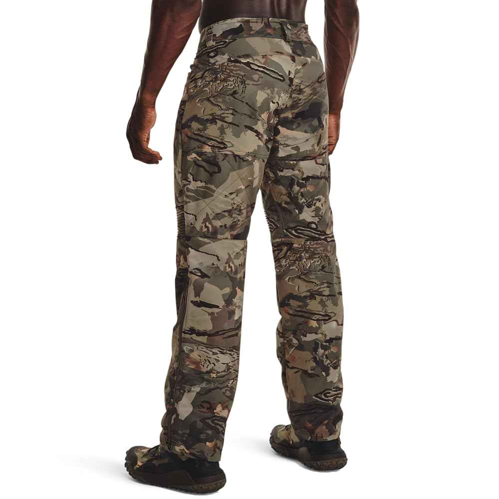 Under Armour Mens Brow Tine ColdGear Infrared Pants, Ua Forest 2.0 Camo (988)/Black, Small