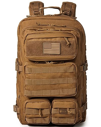 Falko Tactical Backpack 50L, 2.4x Stronger, Military Backpack, Heavy Duty Molle Large Backpack, Work, Outdoors