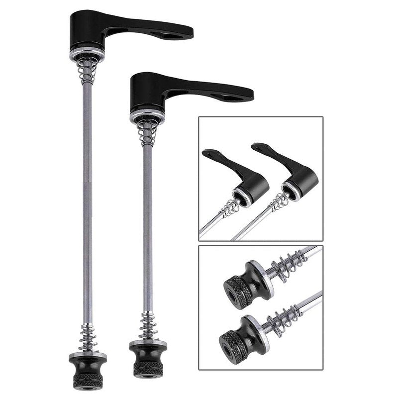 190mm Skewer, 1 Pair Aluminium Alloy Quick Release Skewers Axle Skewer 157MM 197MM for Road Black