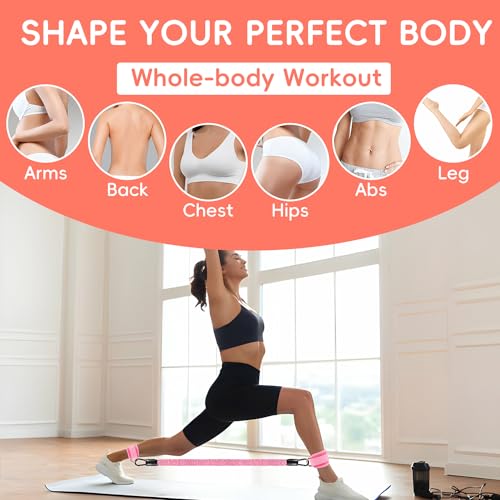 9 pcs Ankle Resistance Bands with Cuffs, Ankle Weights for Legs Glutes, Ankle Bands for Working Out Exercise Bands Set for Butt Lift Women Workout Equipment, Perfect for Gym Home Workouts