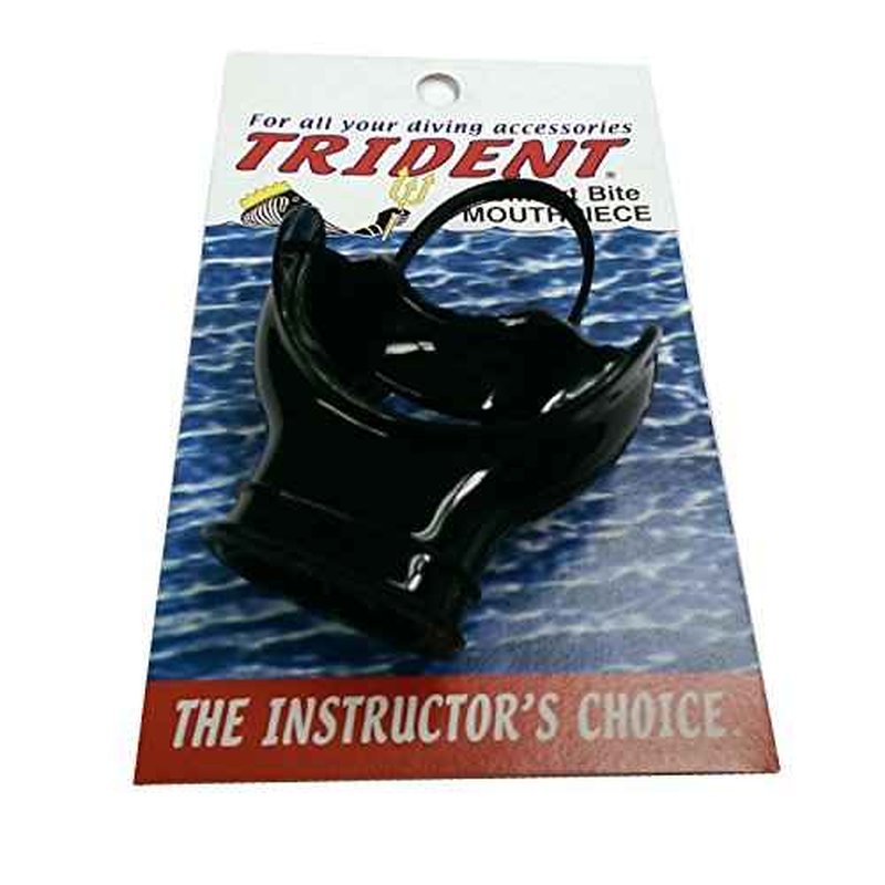 Trident Comfort Bite Mouth Piece with Roof of Mouth Bridge and Rolled Edges (Black)