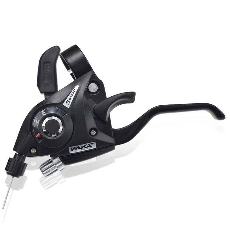 LITEONE Bicycle Brake Levers Shifter 3x7 21 Speed Shifter with Gear Indicator and V Brake Cable for Moutain Bike, Road Bike, MTB, BMX, Fixie Gear, Cycling