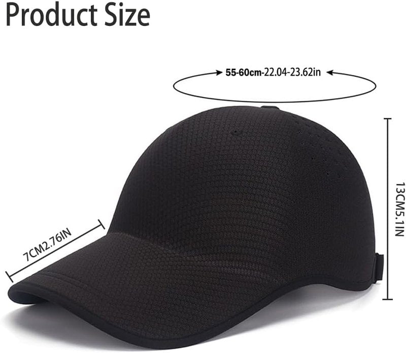 Lightweight Sports Baseball Cap - Ultra-Breathable Quick-Dry Travel Hat | Packable Design