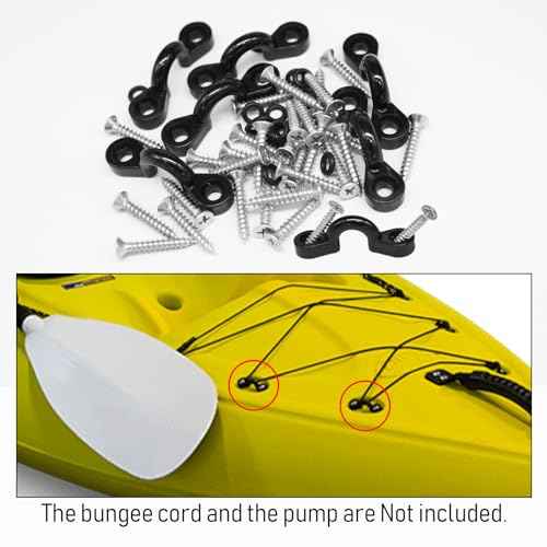 NEW-Vi 4PCS Kayak Carry Handles, Kayak Handles with 6 C-Shaped Buckles, Kayak Replacement Handles, Kayak Handle Replacement, Lifetime Kayak Accessories, Kayak Pull Handle, Carry Handle Mount