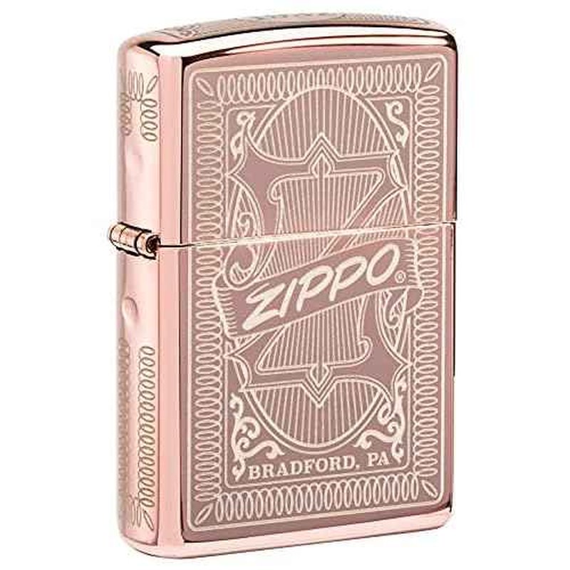 Zippo Reimagine Zippo Design Rose Gold Pocket Lighter