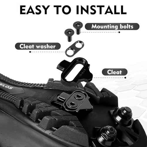 BUCKLOS SPD Cleats BH-51 / BH-56 Compatible with Shimano MTB SPD Pedals for Indoor Cycling and MTB Mountain Bicycle Shoes