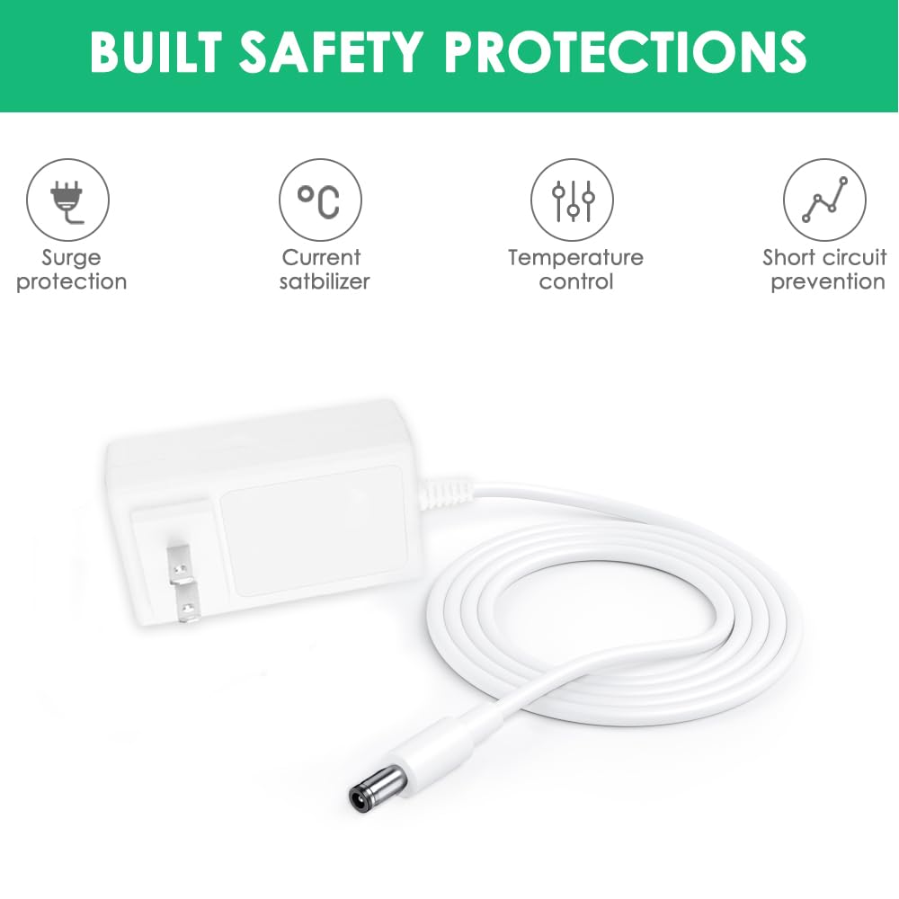 Mrgru 24V Replacement Charger for Hatch Restore 2 Wake Up Light Alarm Clock Compatible with Hatch Sunrise Alarm Clock Smart Light Sound Machine Power Cord Adapter