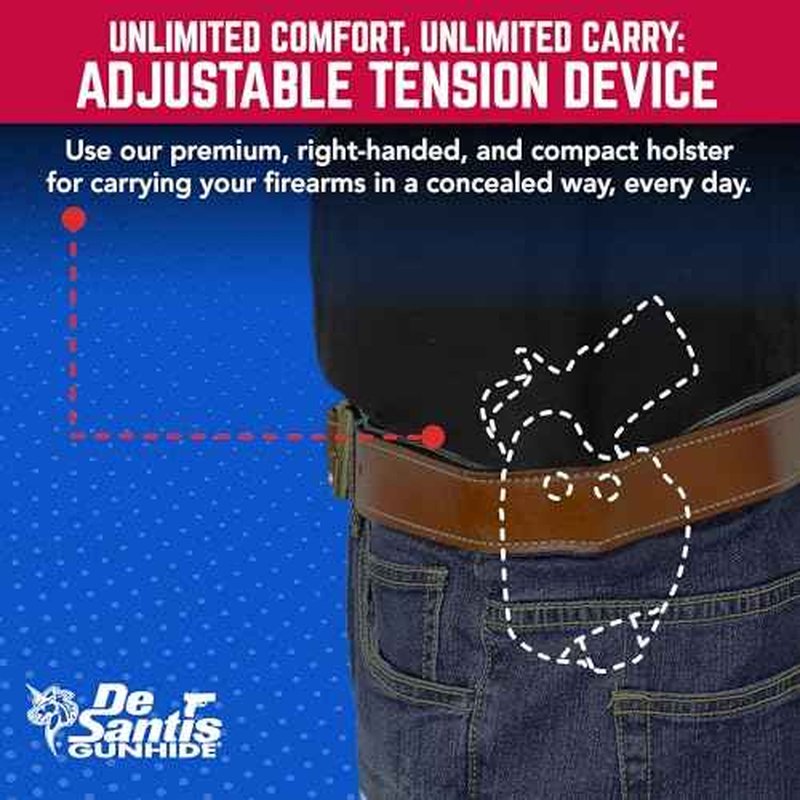 DeSantis Cozy Partner IWB Gun Holster for Concealed Carry - Fits Glock 29, Glock 30, Glock 39, Beretta 9000S, S&W CS40/45, S&W 990L, S&W M&P CPT 9/40, S&W M&P M2.0 3.6", H&K P2000 - Left Hand, Tan