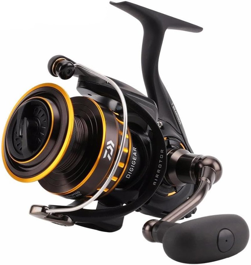 Daiwa BG Saltwater Spinning Reel - Durable Black/Gold Design for Smooth Casting