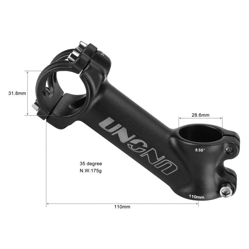 Bike Stem 31.8mm 35 Degree 110mm FOMTOR Light Weight MTB Stem Handlebar Stem Riser for Road Bike Mountain Bike BMX MTB (110mm)