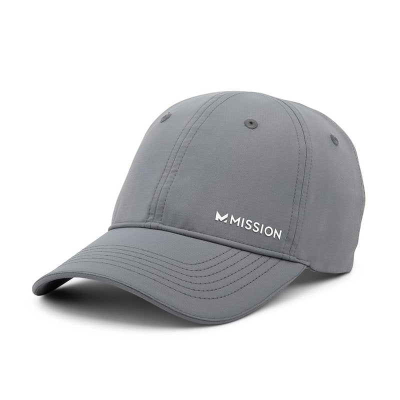MISSION Cooling Performance Hat, Unstructured Low-Profile Adjustable Fit - UPF 50 - for Running, Workouts & Outdoors (Charcoal)