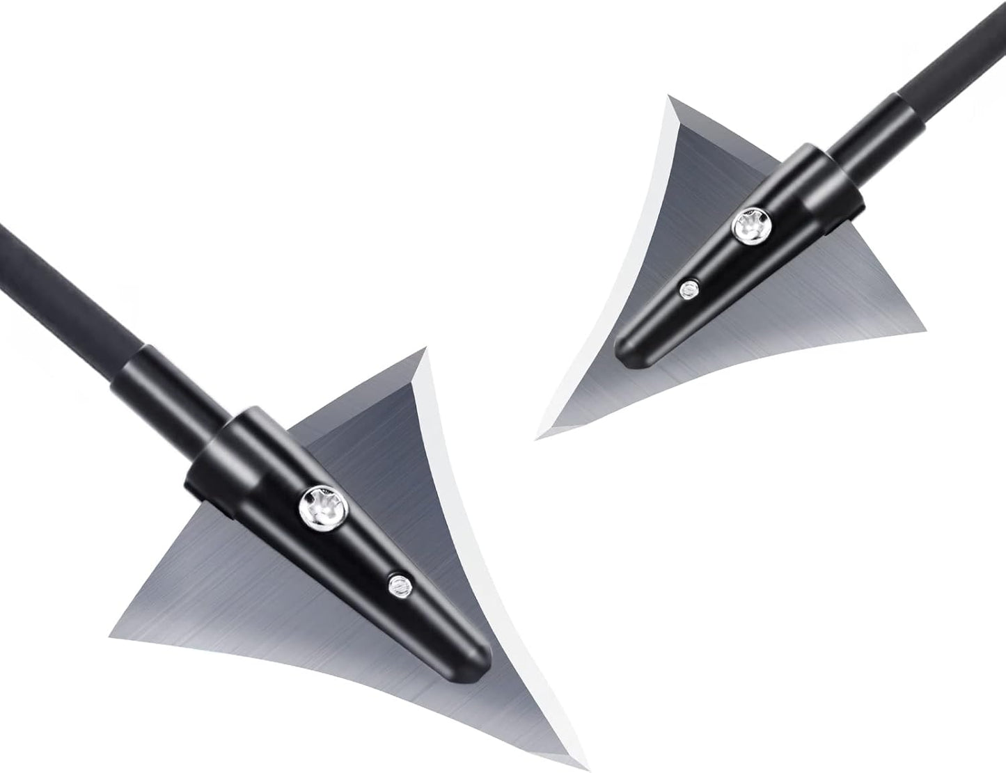 Broadheads 125 Grain Fixed Blades - Stainless Steel Right Bevel for Compound Bow | Pack of 6